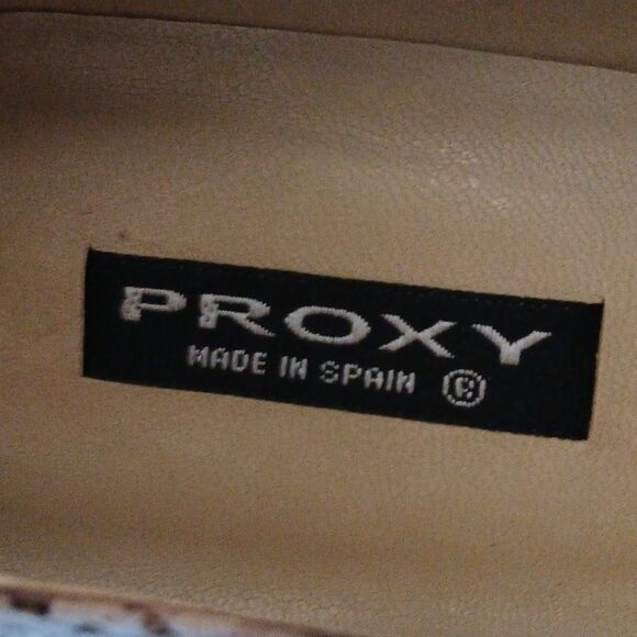 Proxy snakeskin square toe low heel shoes Sz 8.5  EUC - Picture 6 of 8